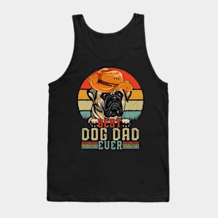 Vintage Best Dog Dad Ever Retro Headband Funny Father's Day Tank Top